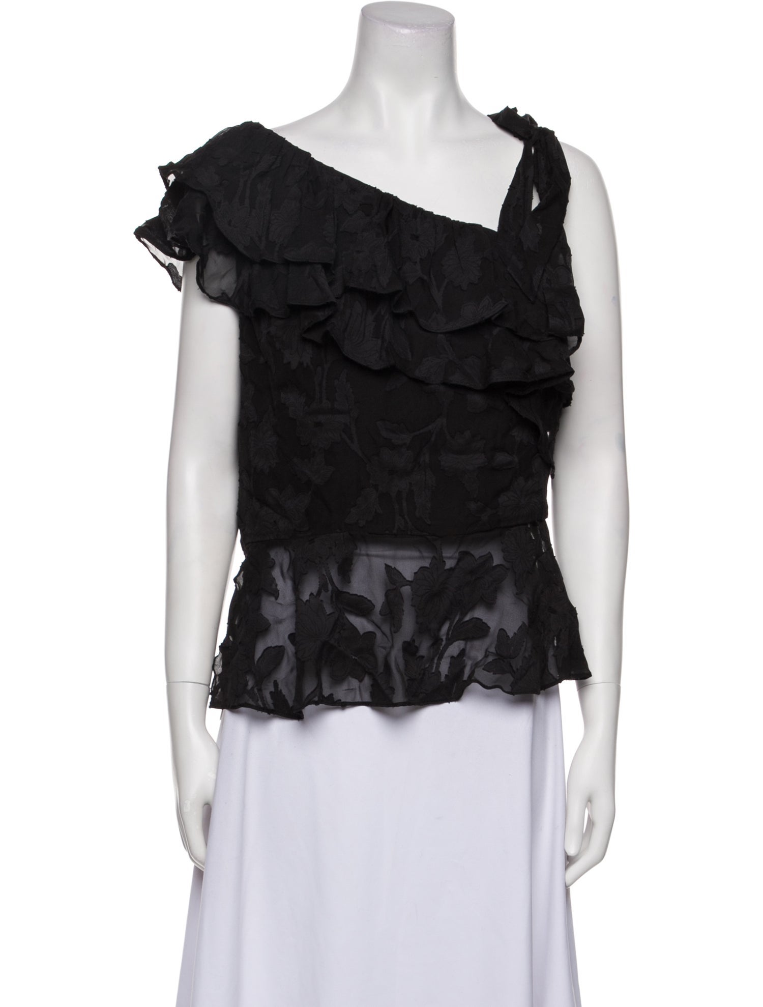 Rachel Zoe Silk One-Shoulder Blouse