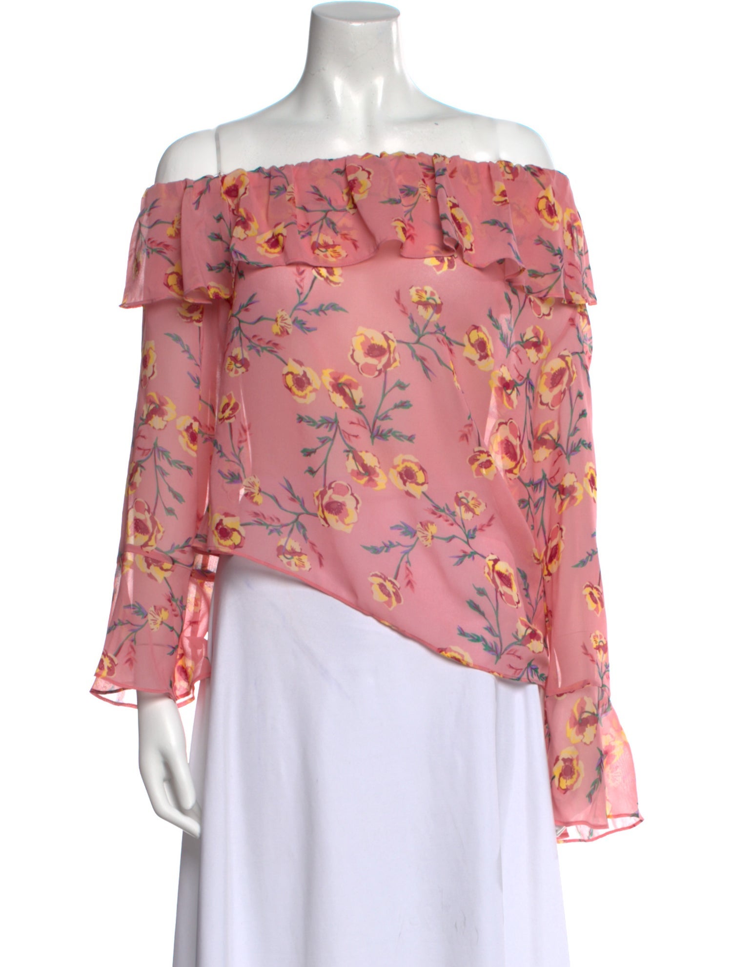 Rachel Zoe Floral Print Off-The-Shoulder Blouse w/ Tags