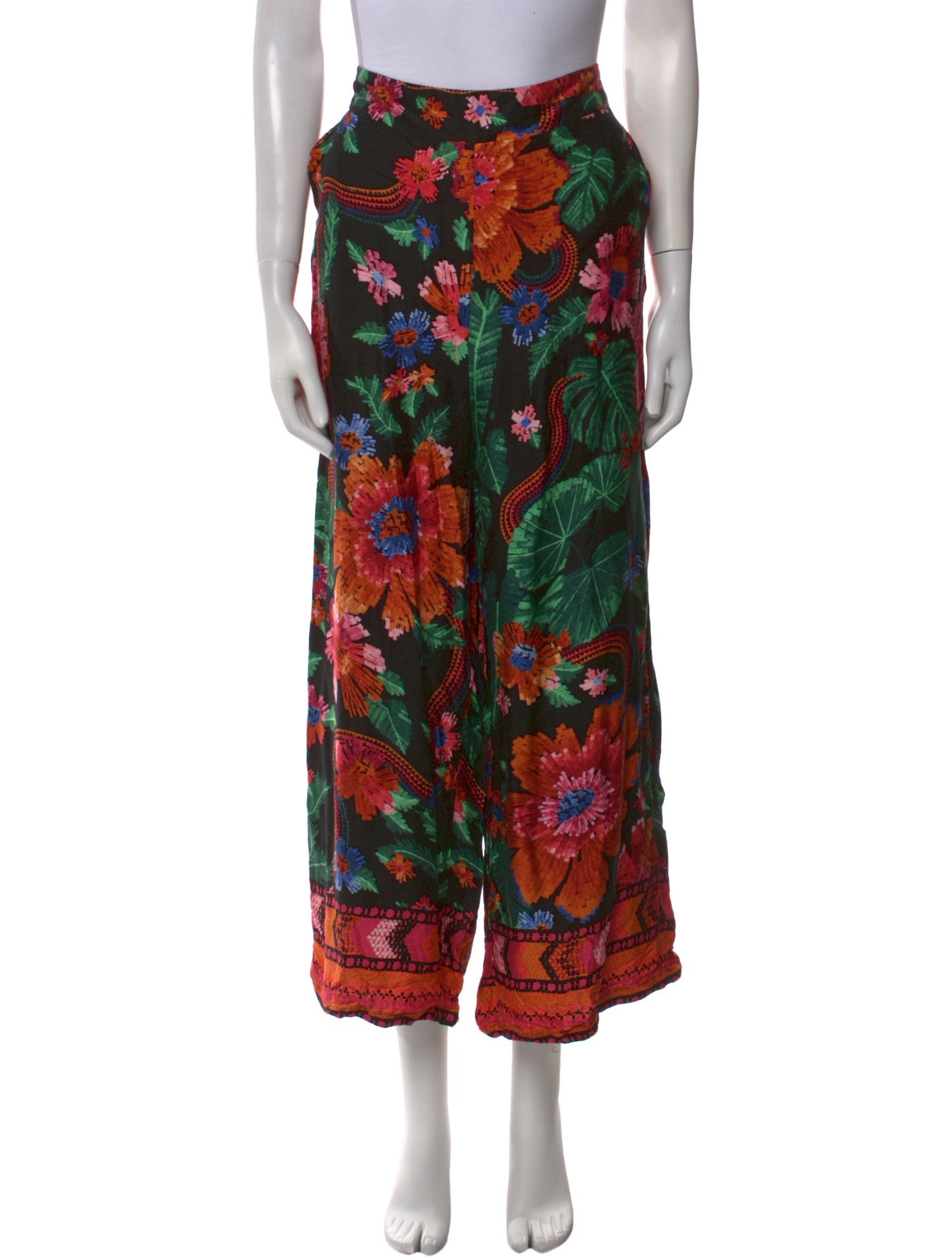 Rachel Zoe Floral Print Wide Leg Pants