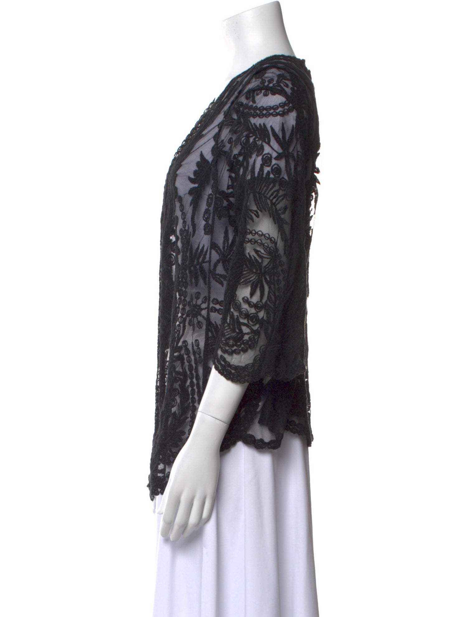 Rachel Zoe Lace Pattern Open Front Sweater w/ Tags