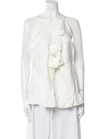 Racil Tops Plunge Neckline Sleeveless Blouse M