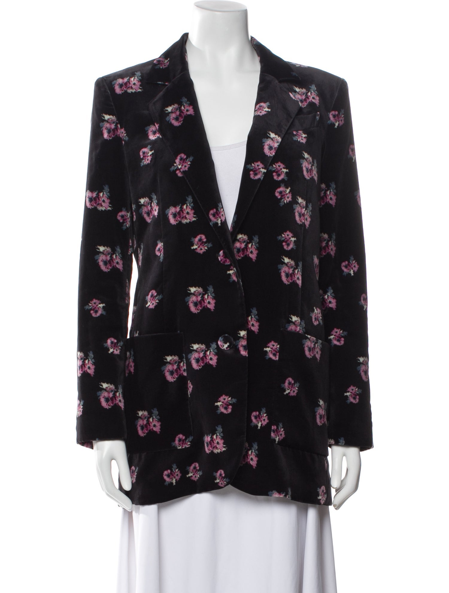 RACIL Linen Floral Print Blazer