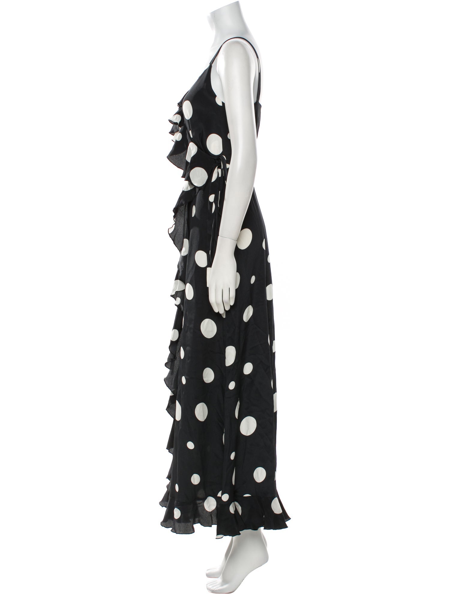 RACIL Polka Dot Print Long Dress