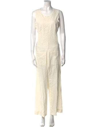 RACIL Linen Scoop Neck Jumpsuit