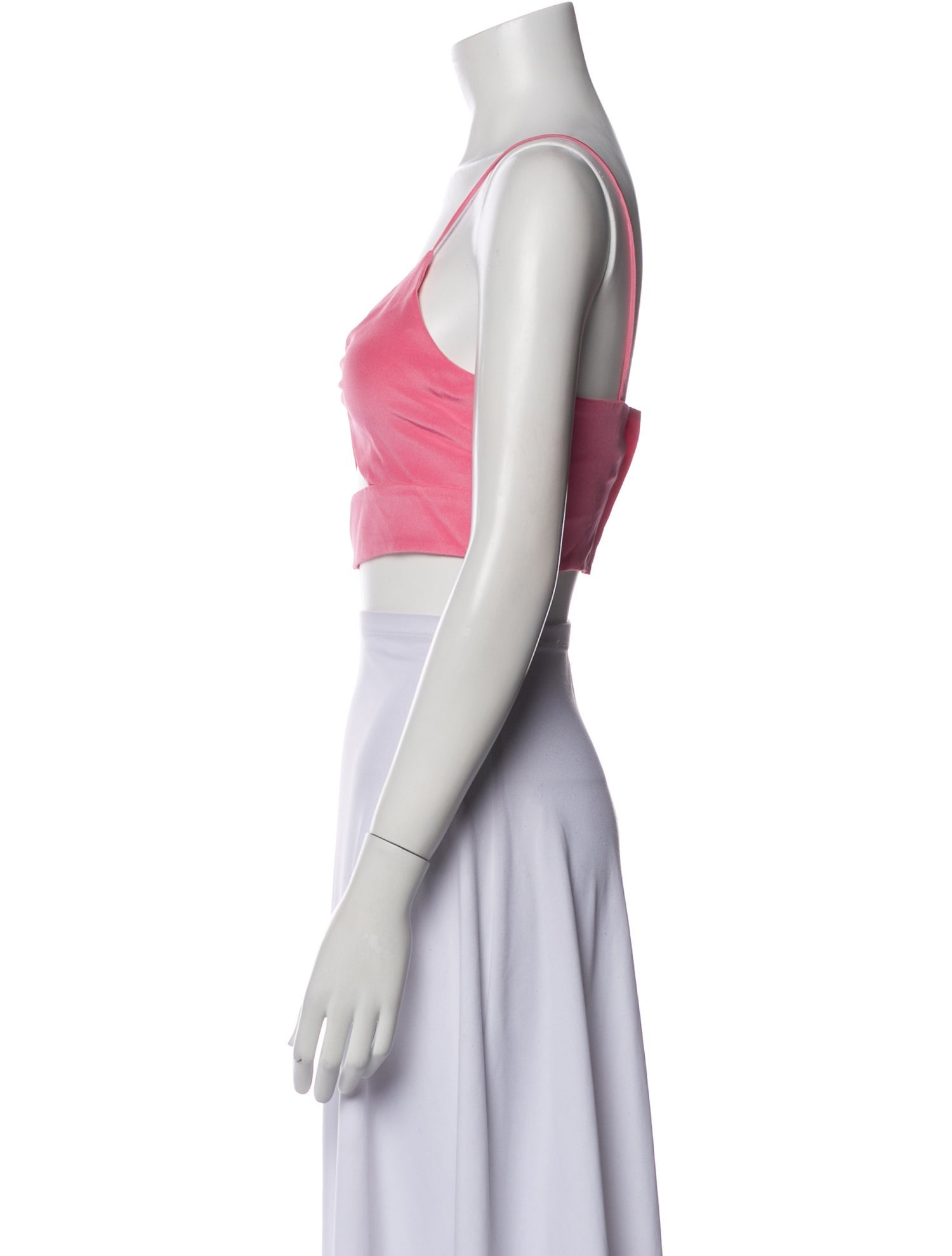 RACIL Silk V-Neck Crop Top