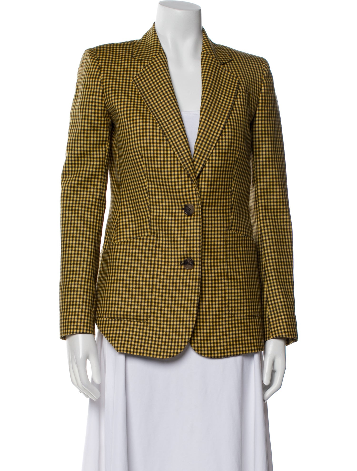 RACIL Virgin Wool Plaid Print Blazer