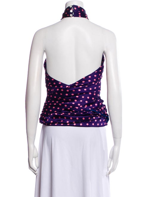 RACIL Silk Polka Dot Print Crop Top