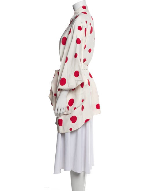 RACIL Silk Polka Dot Print Coat