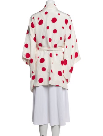 RACIL Silk Polka Dot Print Coat