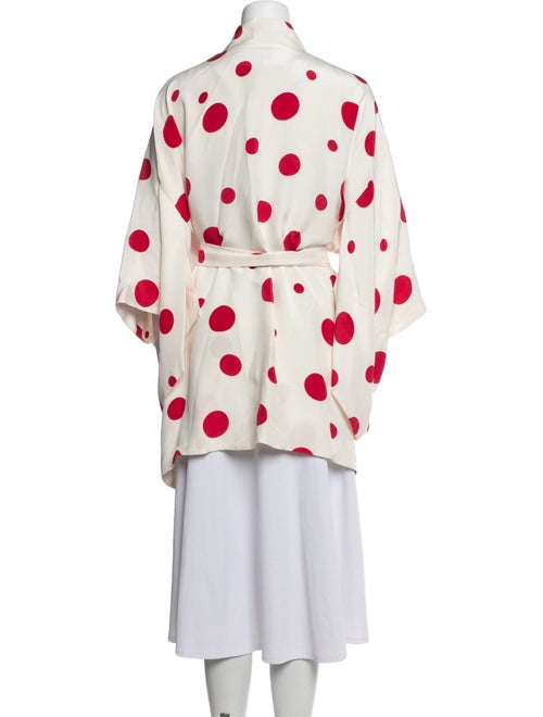 RACIL Silk Polka Dot Print Coat