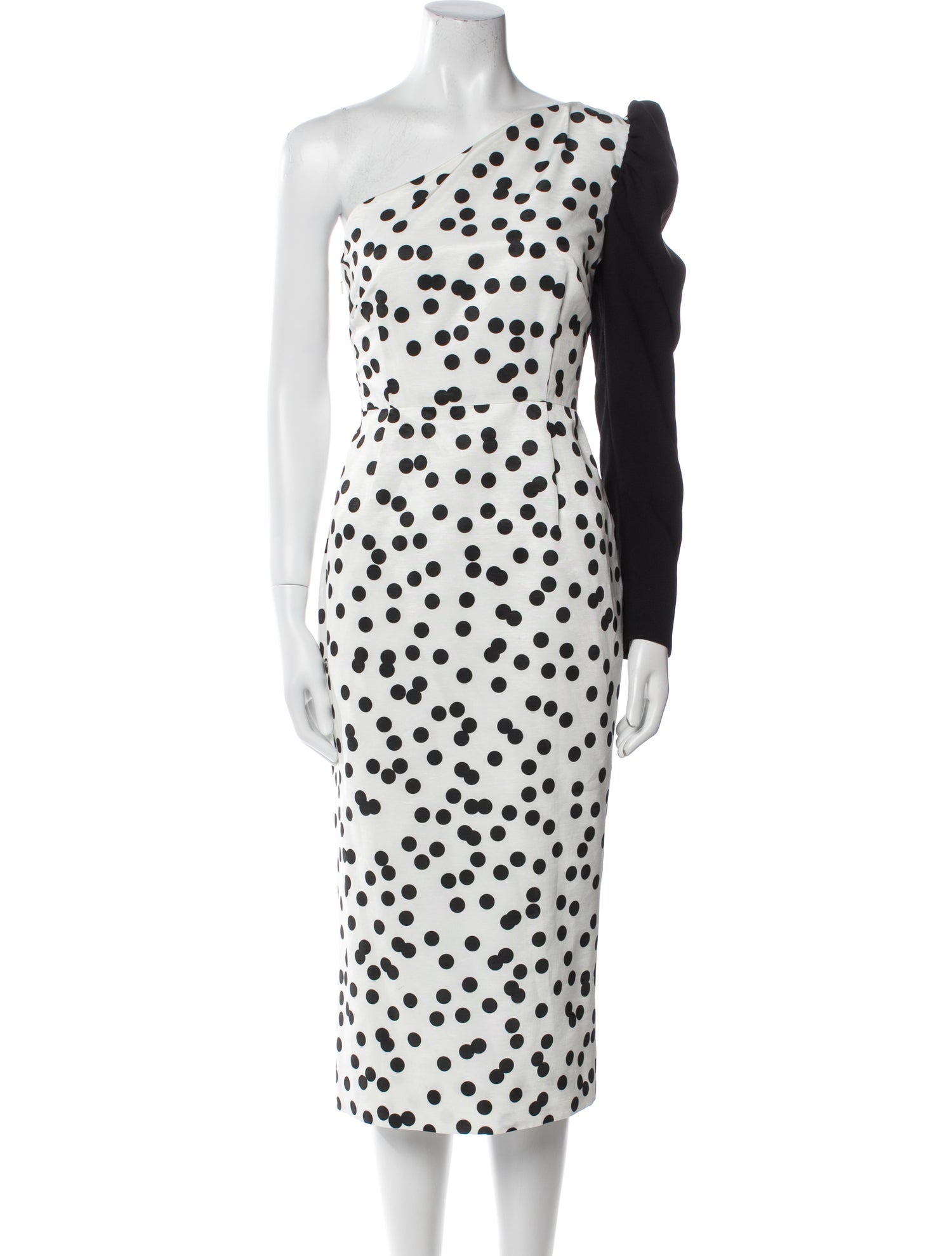 RACIL Polka Dot Print Midi Length Dress