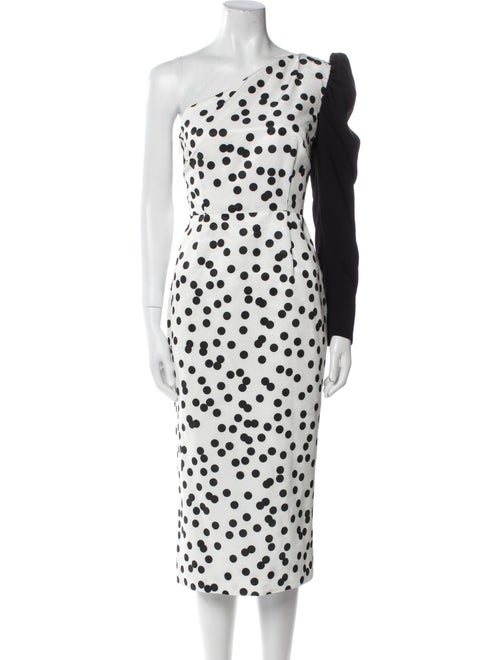RACIL Polka Dot Print Midi Length Dress