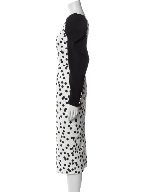 RACIL Polka Dot Print Midi Length Dress