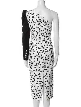 RACIL Polka Dot Print Midi Length Dress
