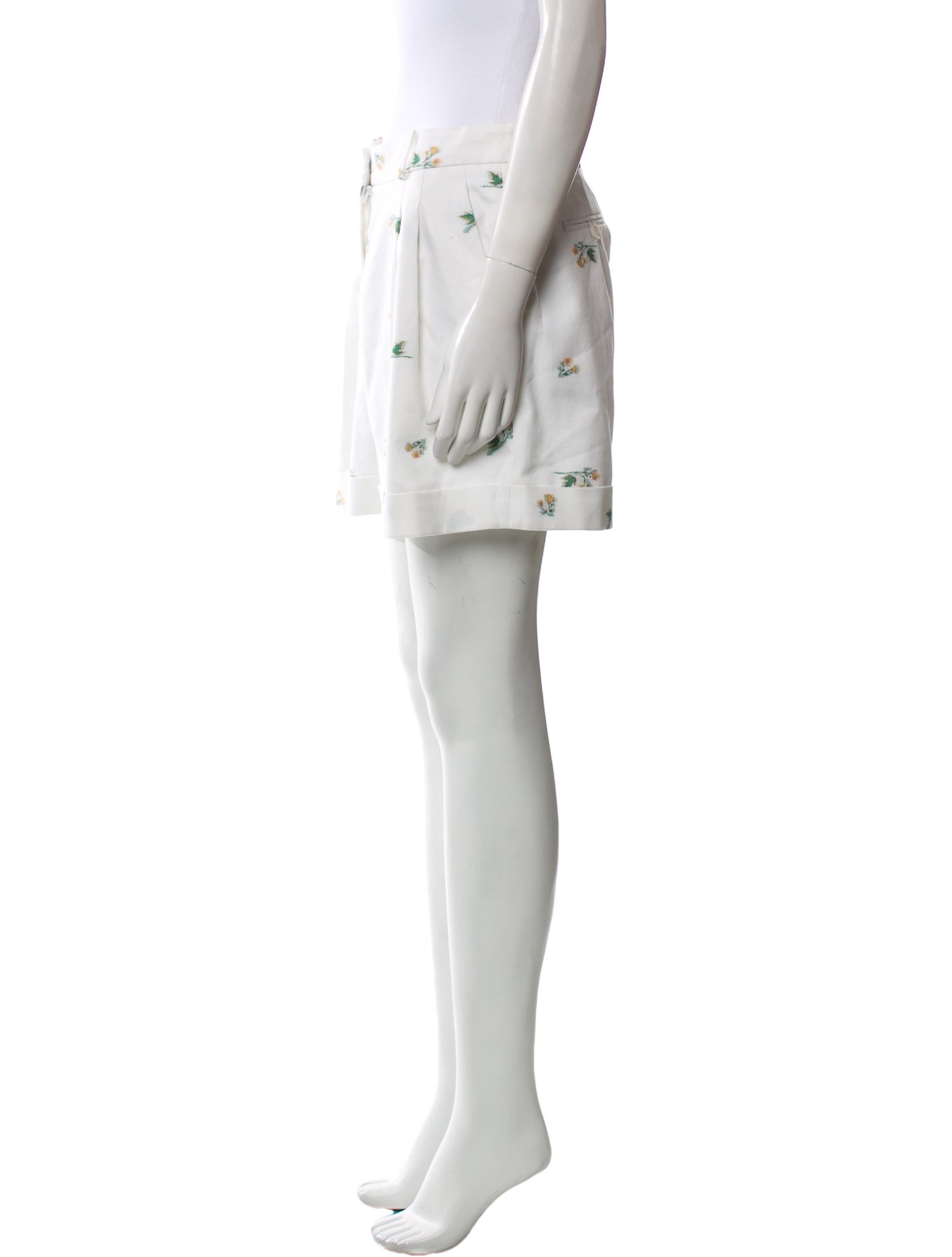 RACIL Floral Print Knee-Length Shorts