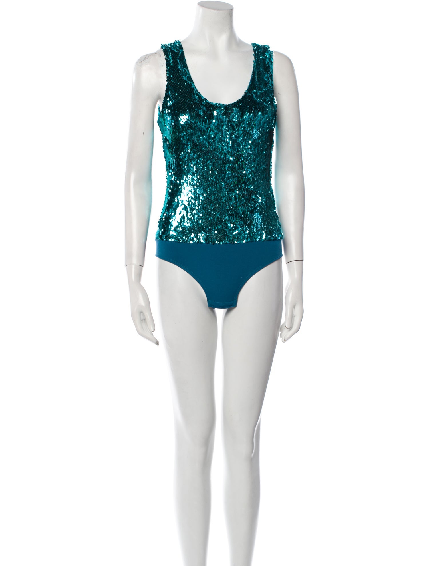 RACIL Sequin Scoop Neck Bodysuit