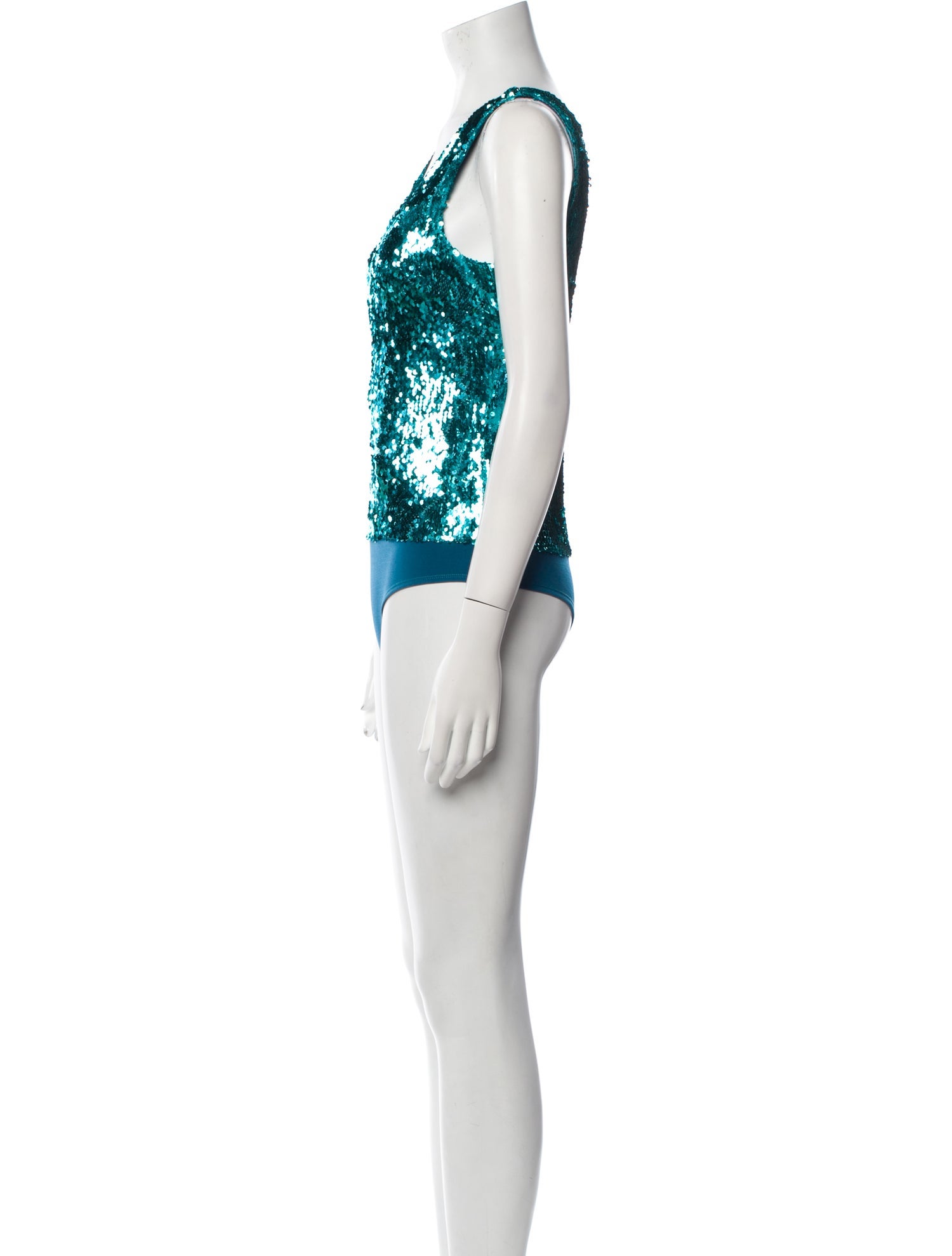 RACIL Sequin Scoop Neck Bodysuit