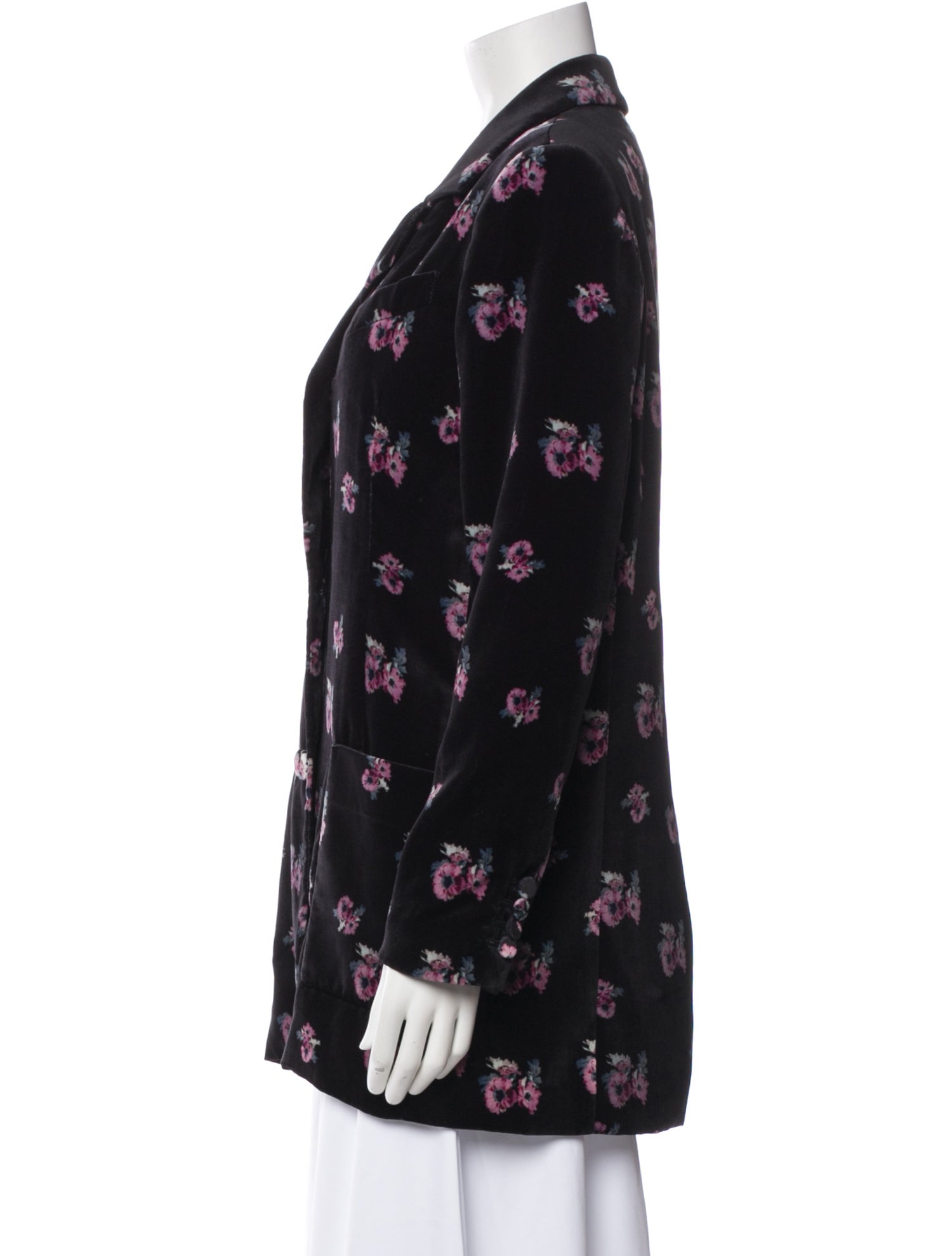 RACIL Silk Floral Print Blazer