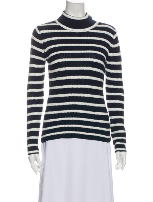 Rolla's Striped Turtleneck Sweater Blue