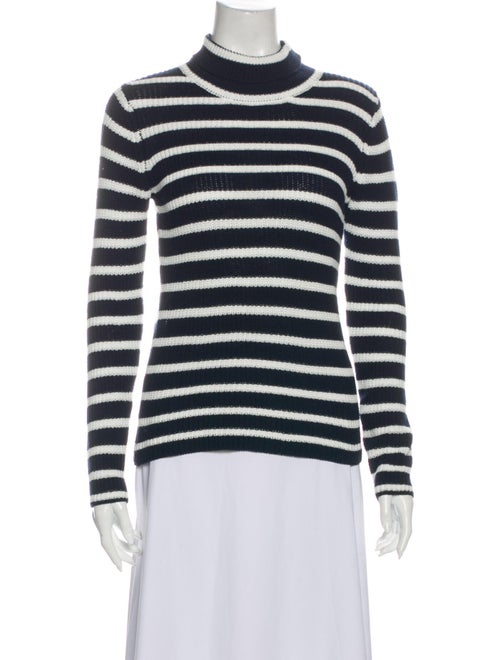 Rolla's Striped Turtleneck Sweater Blue