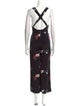 Rolla's Floral Print Square Neckline Jumpsuit