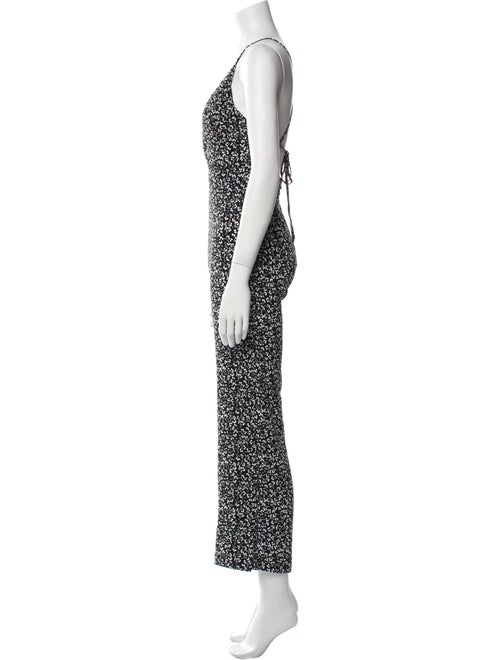 Rolla's Floral Print V-Neck Jumpsuit