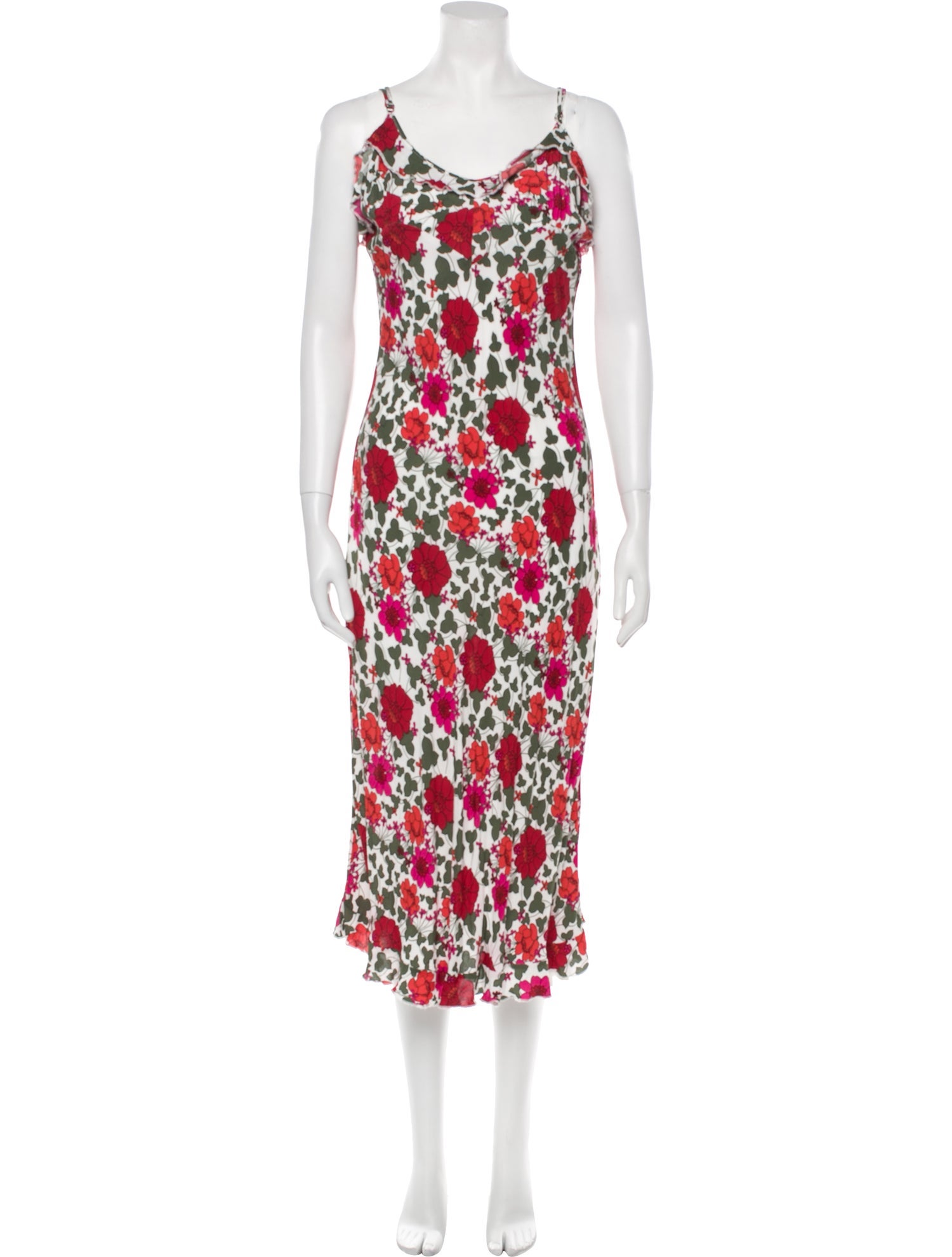 Rolla's Floral Print Midi Length Dress