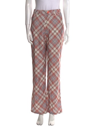 Rolla's Plaid Print Wide Leg Pants