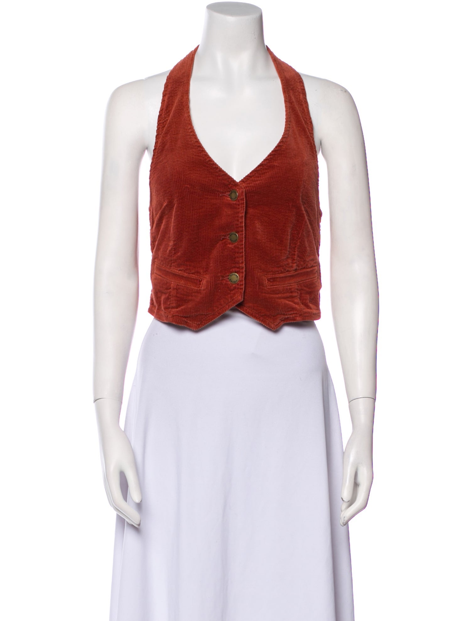 Rolla's Halterneck Sleeveless Crop Top