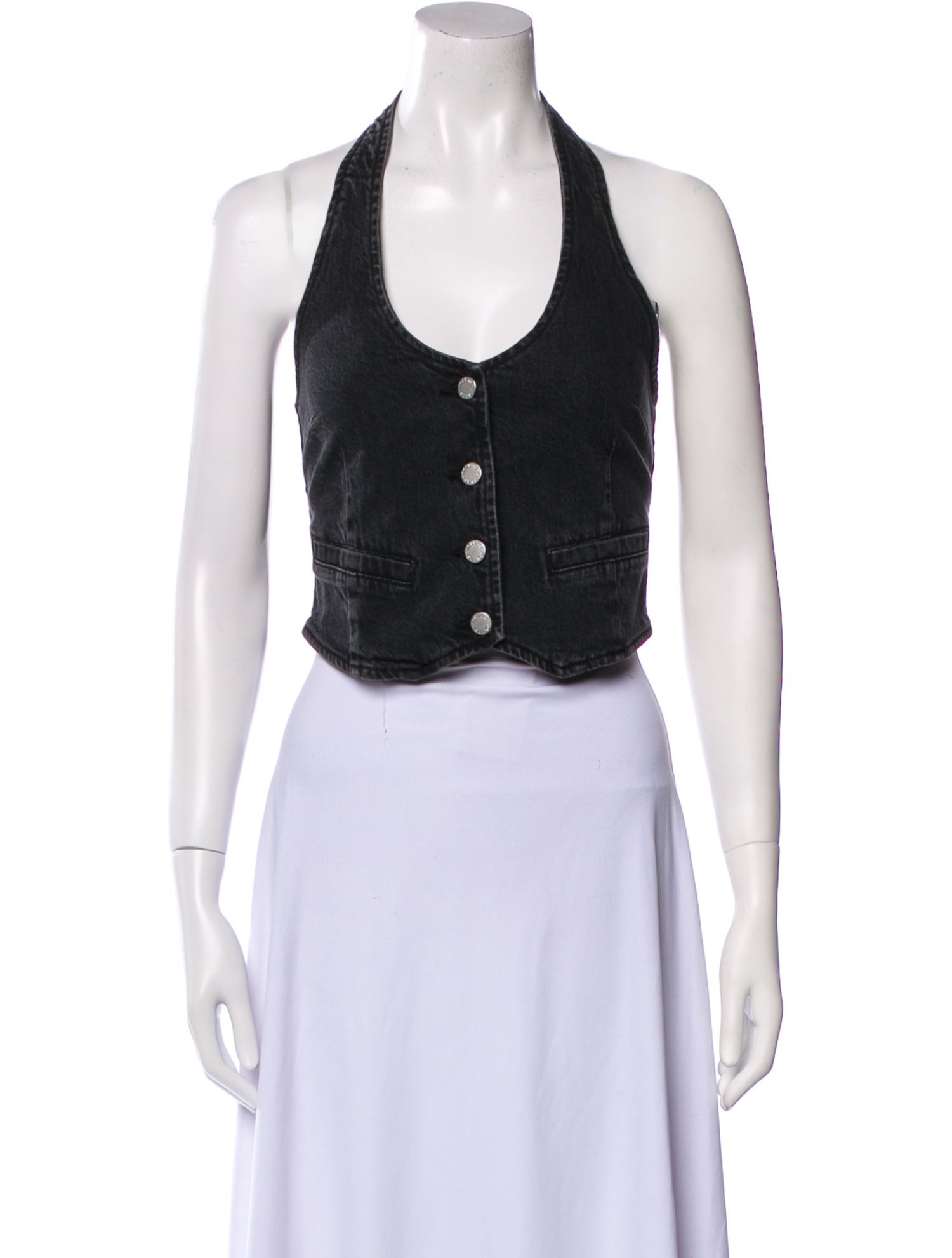 Rolla's Halterneck Sleeveless Crop Top