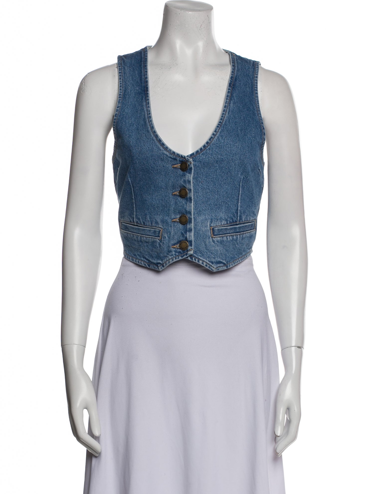 Rolla's V-Neck Sleeveless Crop Top