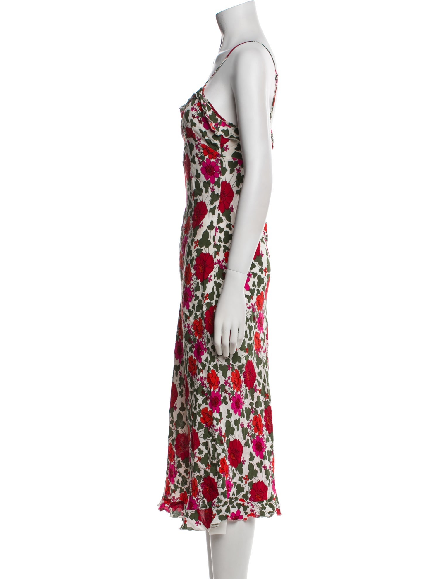 Rolla's Floral Print Midi Length Dress