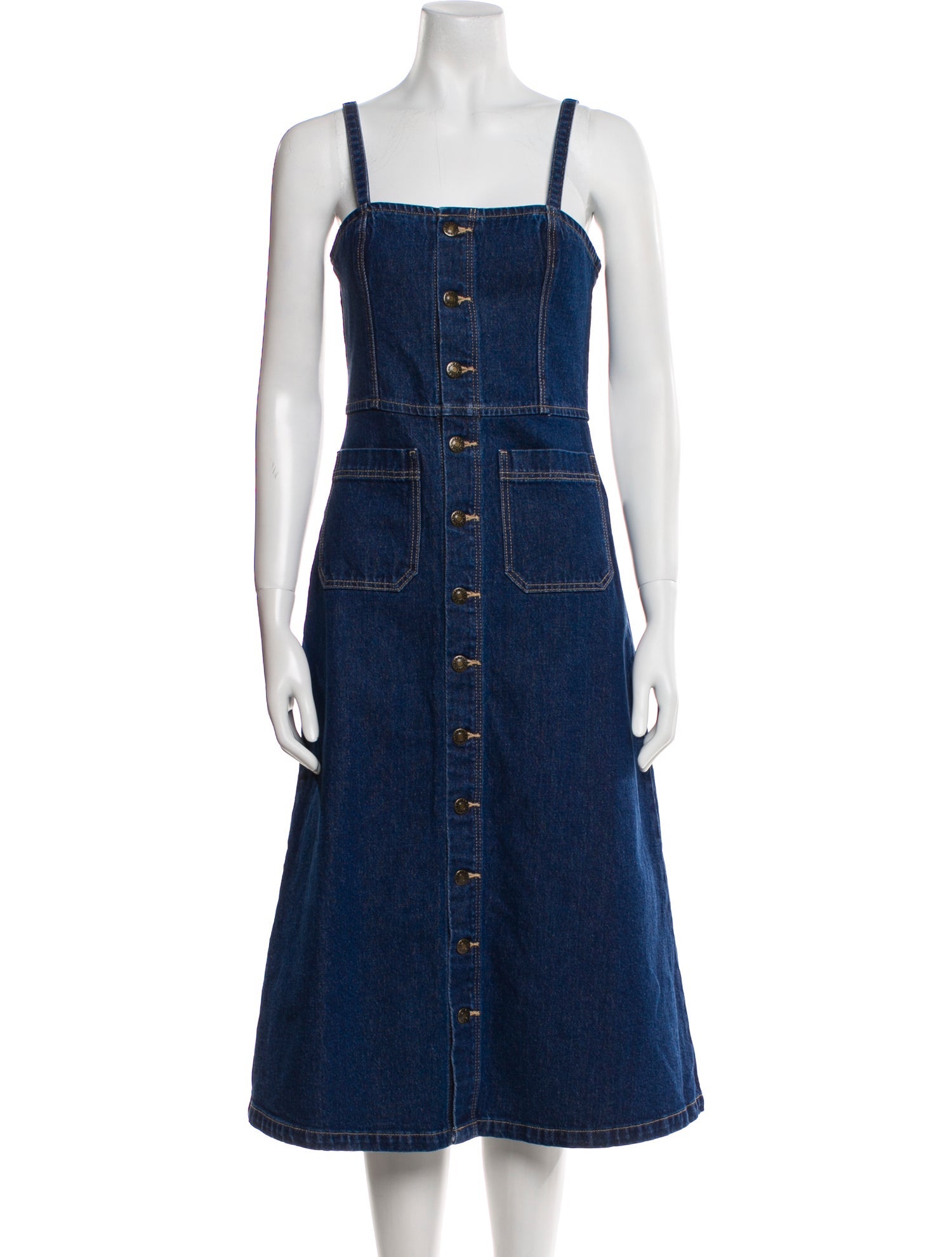 Rolla's Square Neckline Midi Length Dress