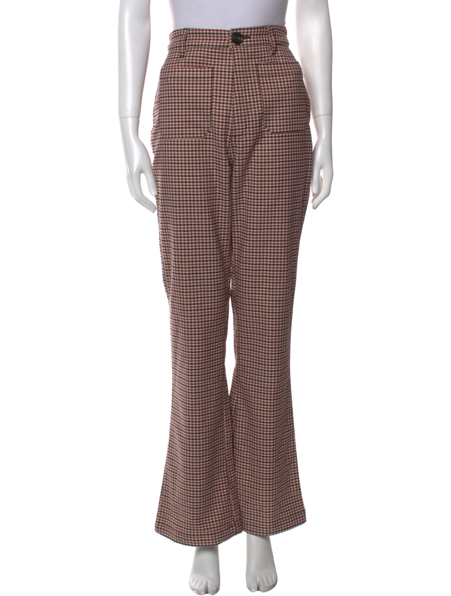 Rolla's Plaid Print Wide Leg Pants