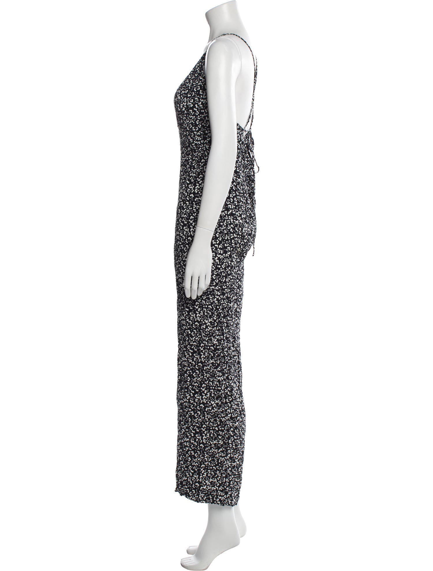 Rolla's Printed Plunge Neckline Jumpsuit