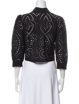 Rolla's Mock Neck Three-Quarter Sleeve Crop Top