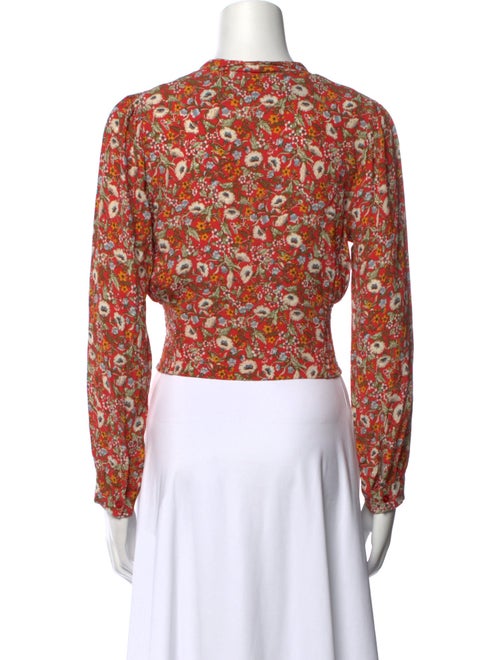 Rolla's Floral Print V-Neck Crop Top