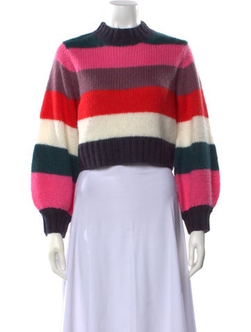 Pre-owned Rolla's Striped Mock Neck Sweater In Multi