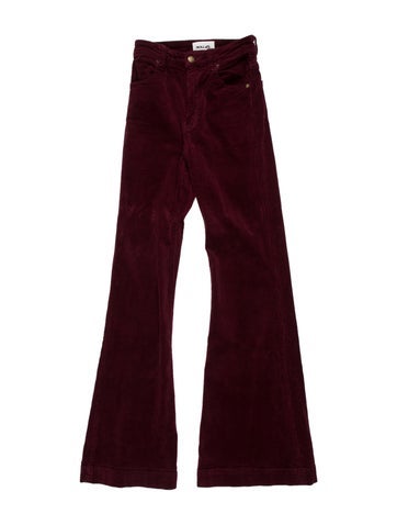 Pre-owned Rolla's Flared Pants In Burgundy