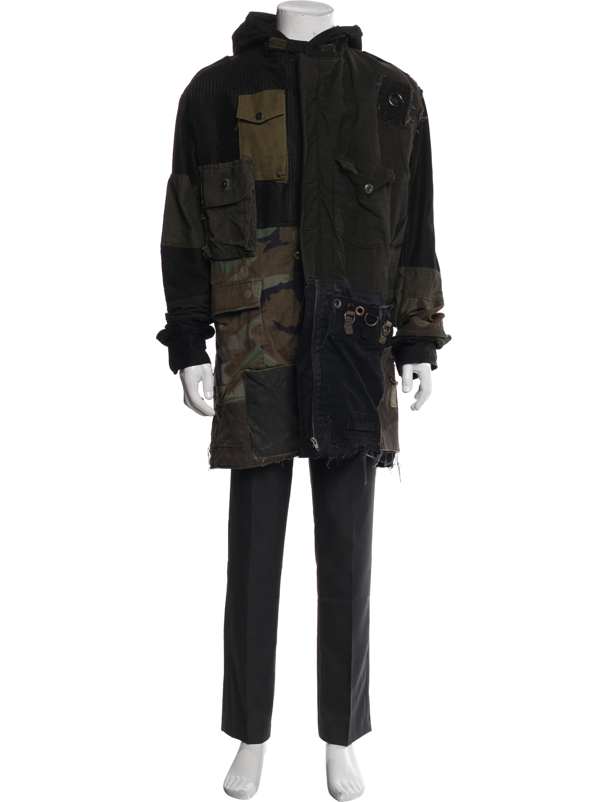 Rolland Berry Colur Camouflage Print Parka