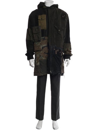 Rolland Berry Colur Camouflage Print Parka