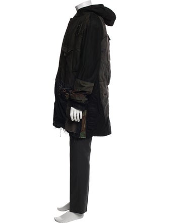 Rolland Berry Colur Camouflage Print Parka