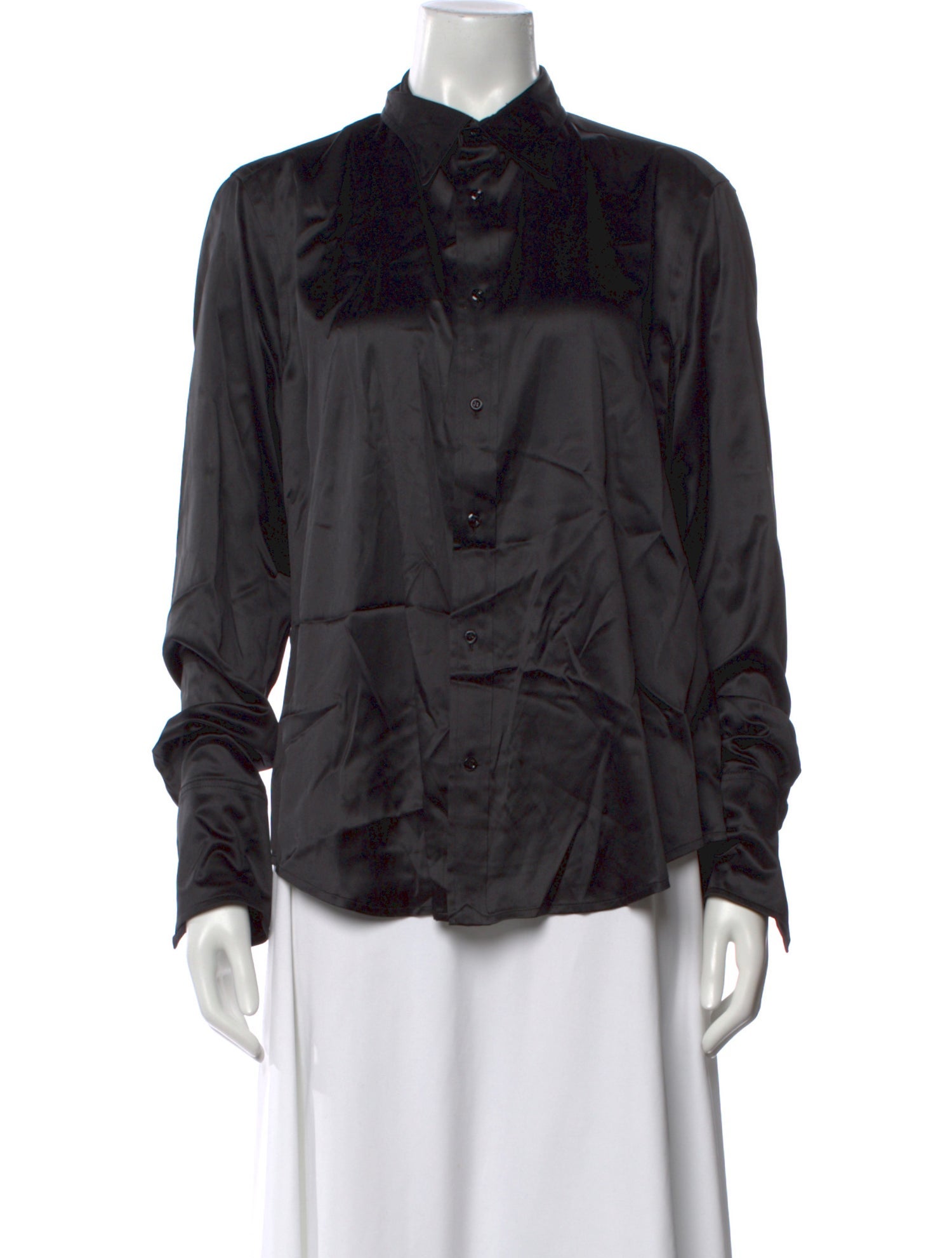 Ralph Lauren Black Label Silk Long Sleeve Blouse