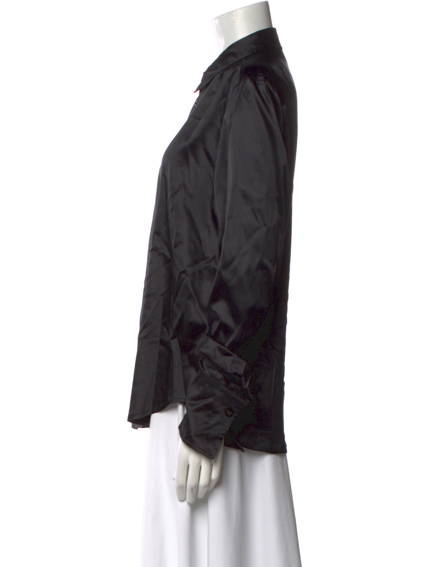 Ralph Lauren Black Label Silk Long Sleeve Blouse