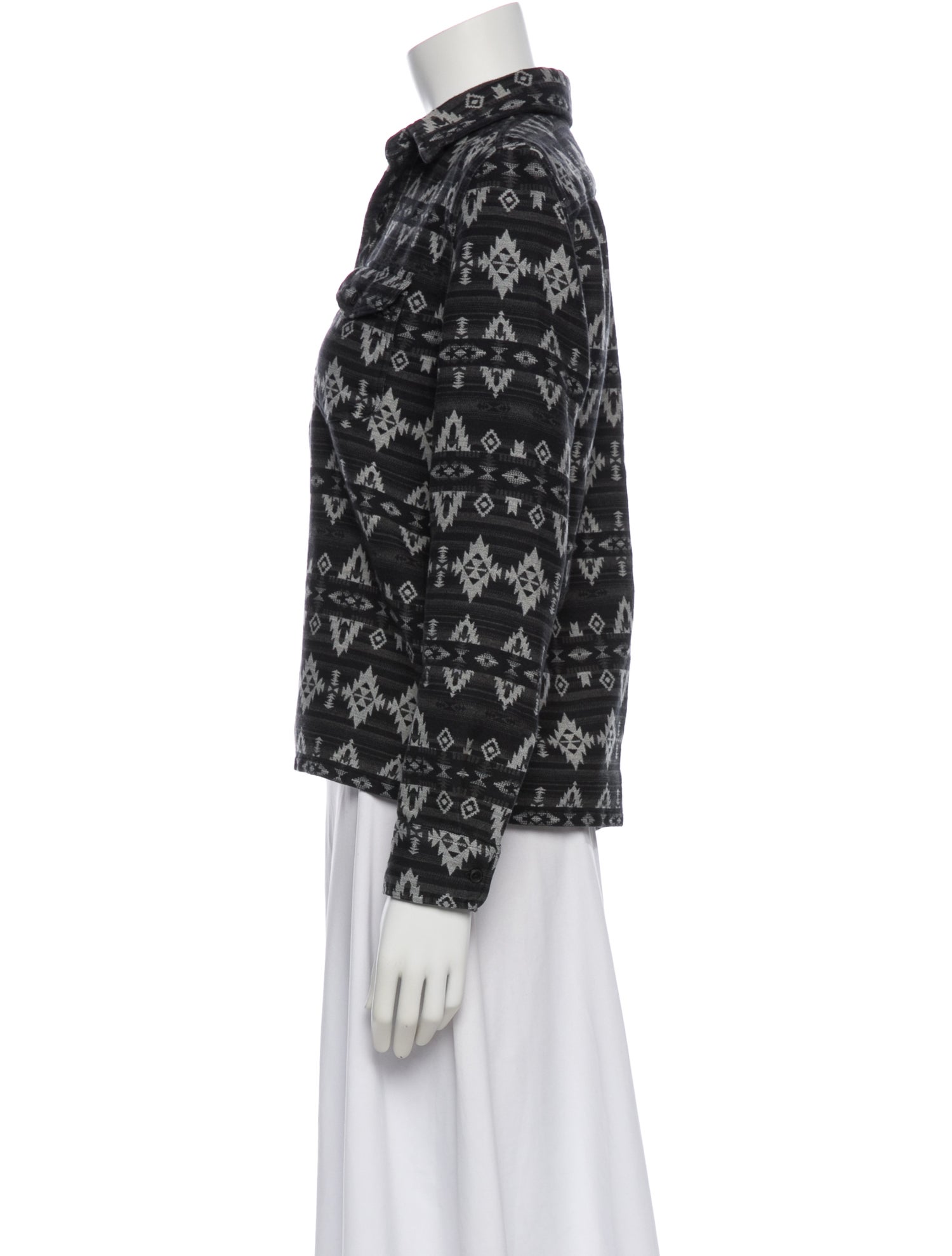 Ralph Lauren Patterned Long Sleeve Button-Up Top