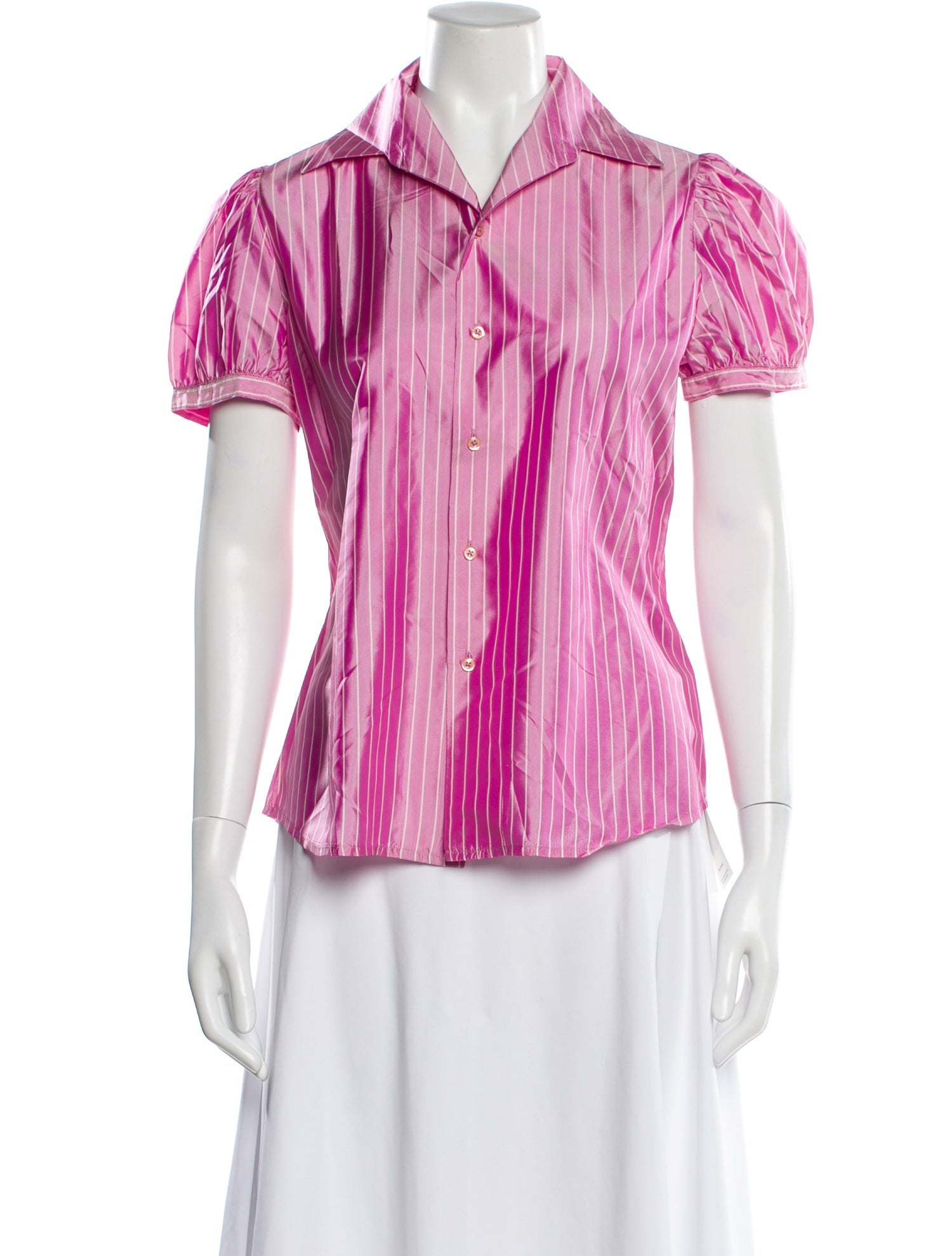 Ralph Lauren Black Label Silk Striped Blouse