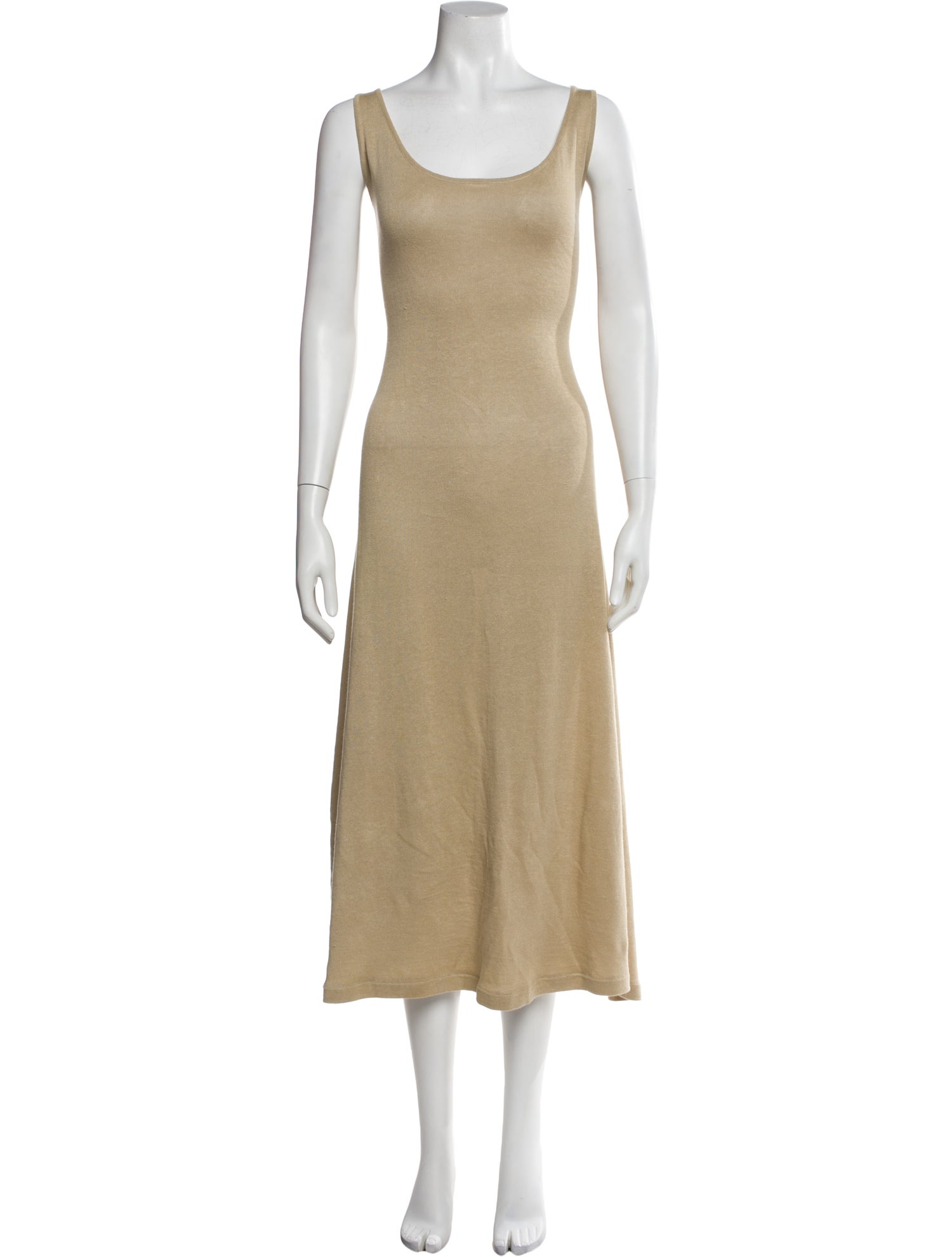 Ralph Lauren Black Label Scoop Neck Midi Length Dress