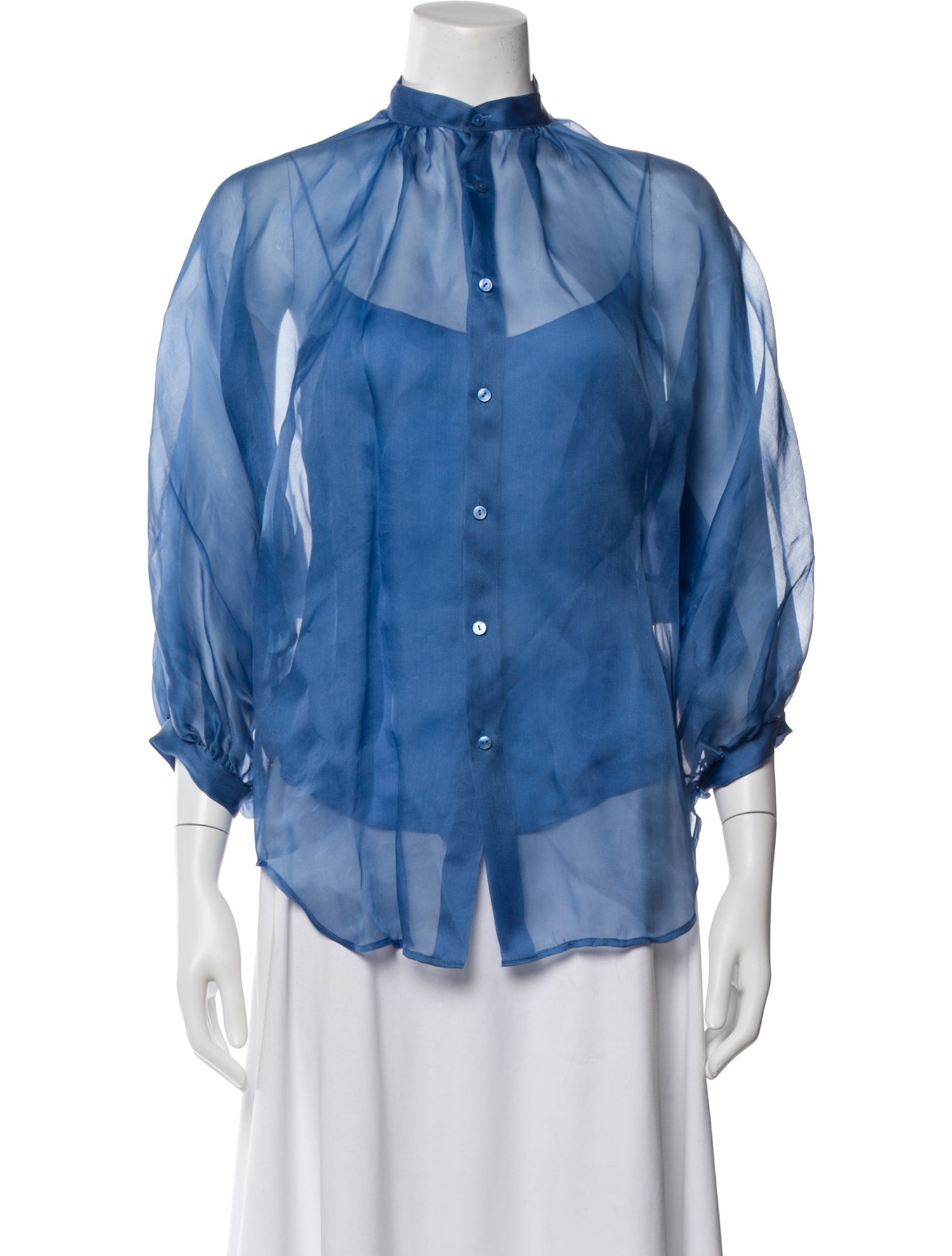 Ralph Lauren Black Label Silk Three-Quarter Sleeve Blouse
