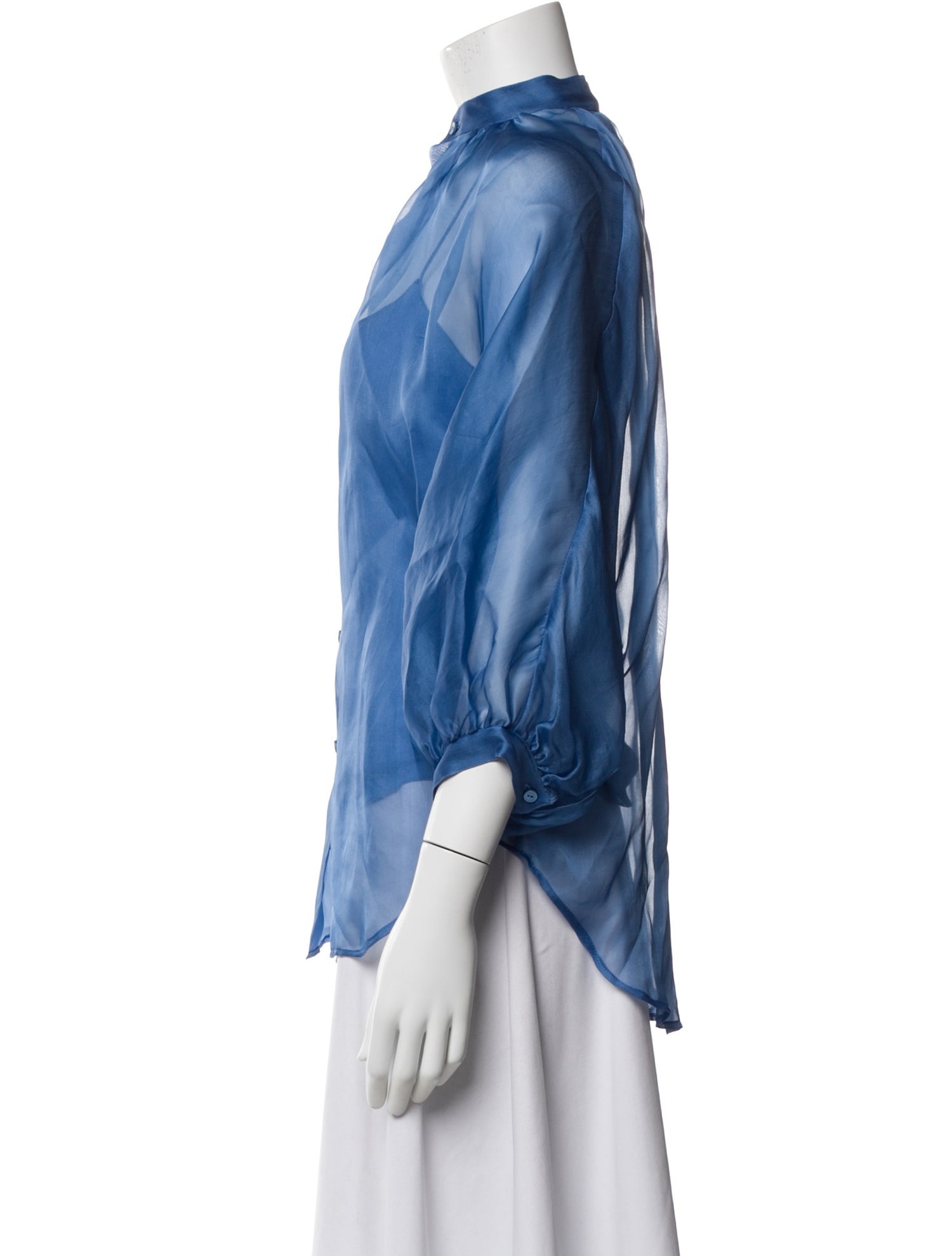 Ralph Lauren Black Label Silk Three-Quarter Sleeve Blouse