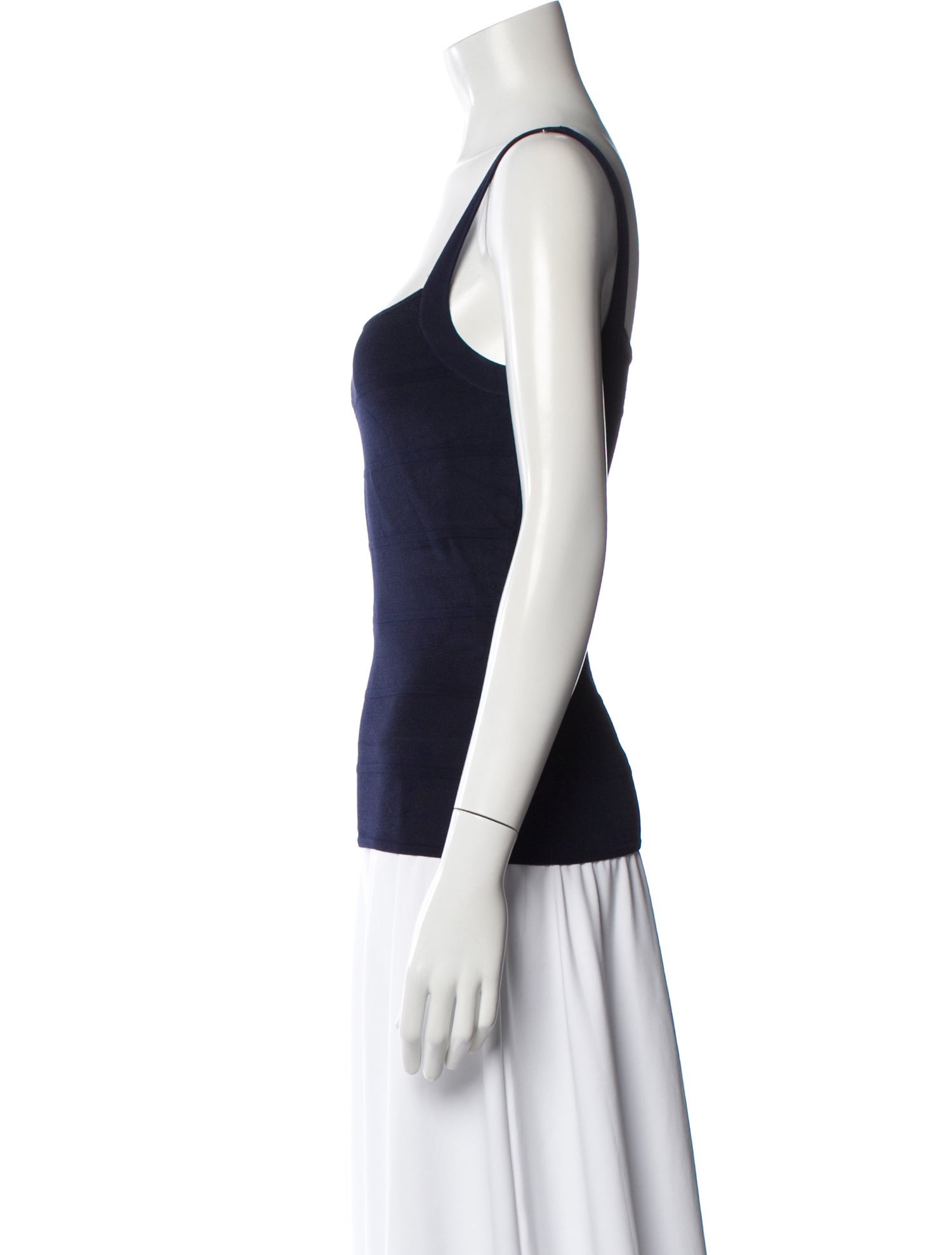 Ralph Lauren Black Label Square Neckline Sleeveless Top